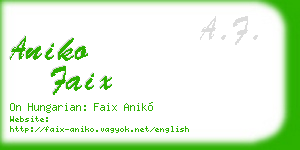 aniko faix business card